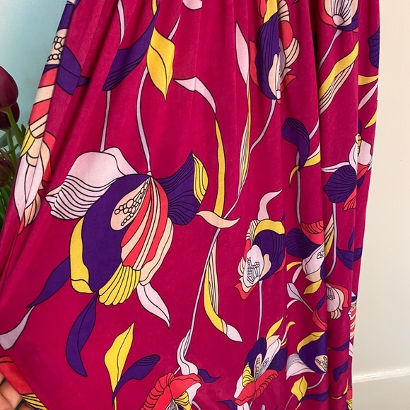 Maxi Disco Flowers Dress XL - XXL VTG 90’s do 70’s - Picture 5 of 6